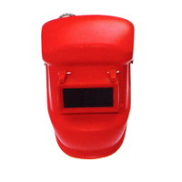 红色电焊面罩